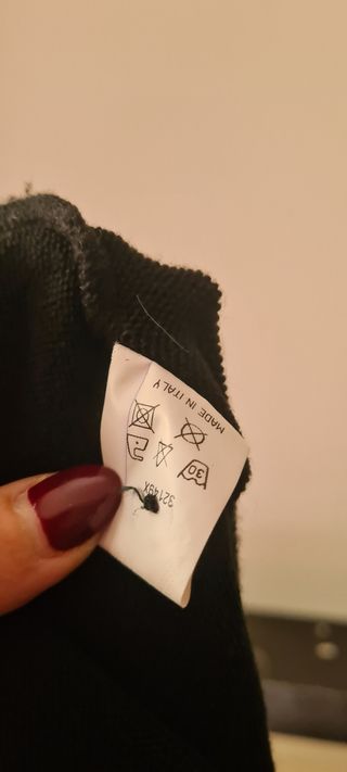 Top corto vintage di lana con guanti tg S