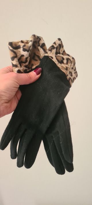 Top corto vintage di lana con guanti tg S