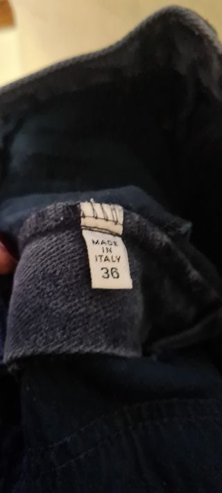 Top corto vintage di lana con guanti tg S