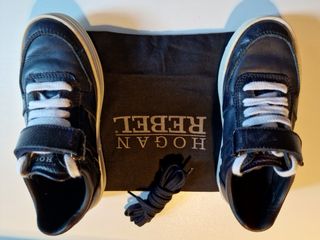 HOGAN REBEL JUNIOR size 31 pelle blue con strappo