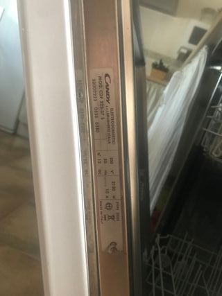 Placa programas lavavajillas Candy CDF322-37S.