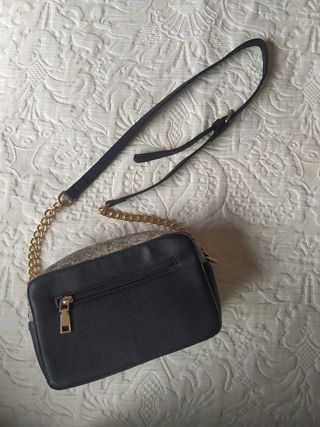 Bolso mujer negro estampado