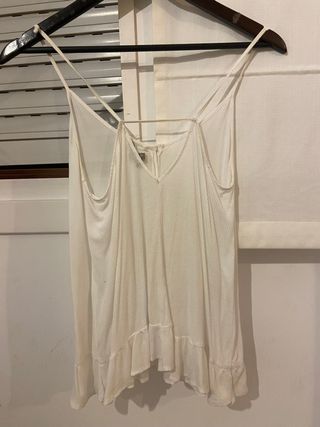 Top blanco tiras