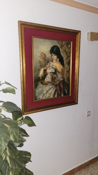 Antiguo cuadro "La Niña de los Tientos"  F. Ribera