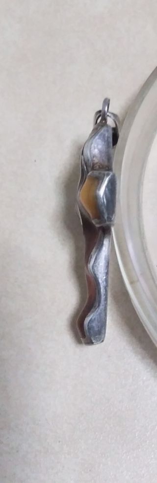 Colgante Cruz en Plata y Ámbar