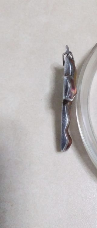 Colgante Cruz en Plata y Ámbar