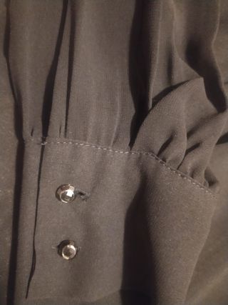 Camisa lazada negra fiesta ZARA