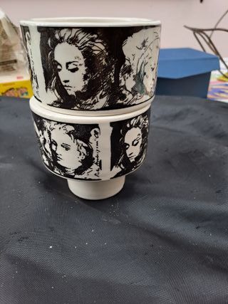 2 Tazze "Pietro Annigoni" in Porcellana "Arte Eva