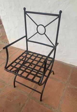 Silla de hierro forjado