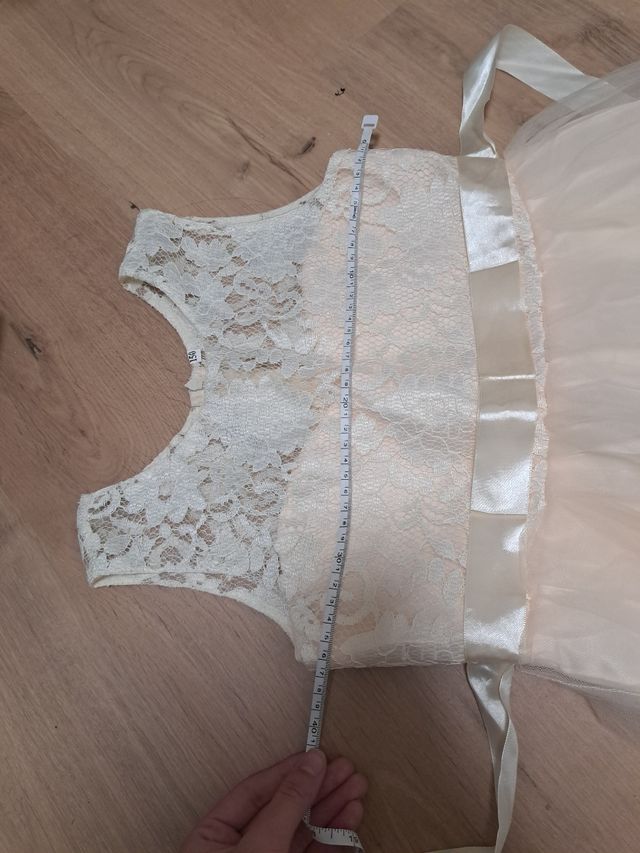 Vestido comunión con flores largo