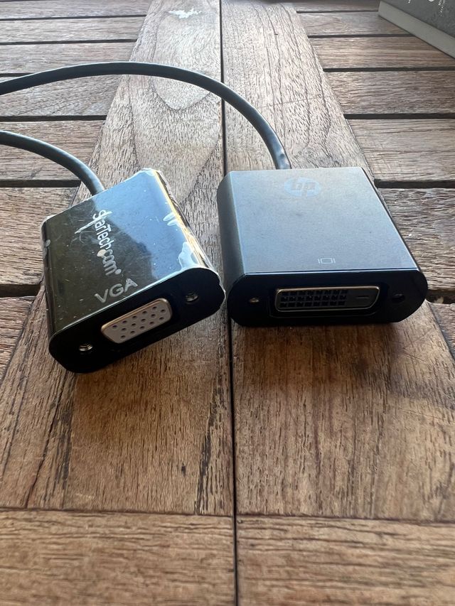 2 Adaptadores Diplayport a Hdmi y a VGA
