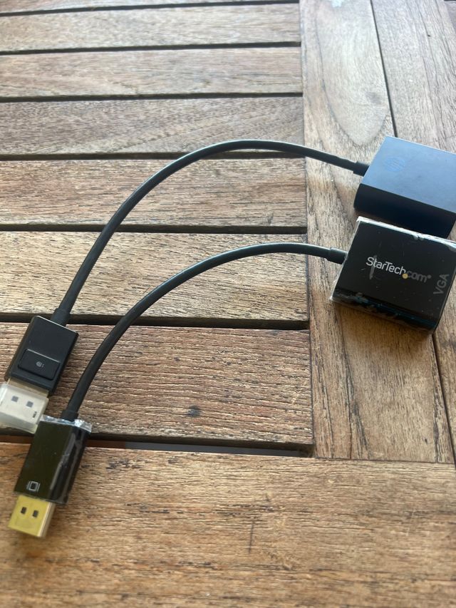 2 Adaptadores Diplayport a Hdmi y a VGA