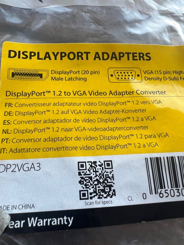 2 Adaptadores Diplayport a Hdmi y a VGA