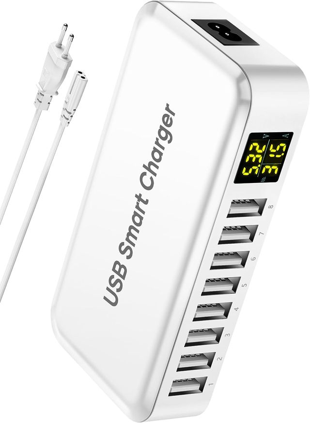 Cargador 8 puertos con pantalla. NUEVO