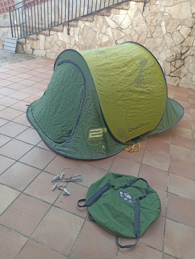 Pack camping (tienda+sacos+colchón)