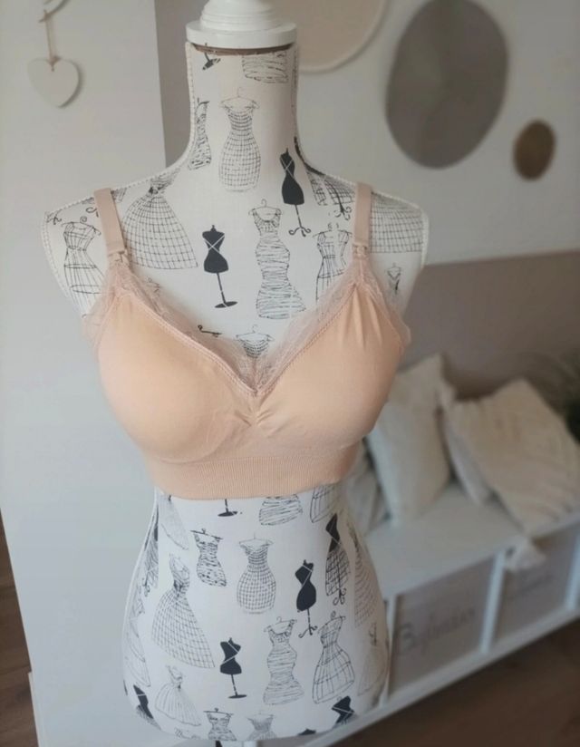 Sujetador lactancia sin aros nude 95 copa B