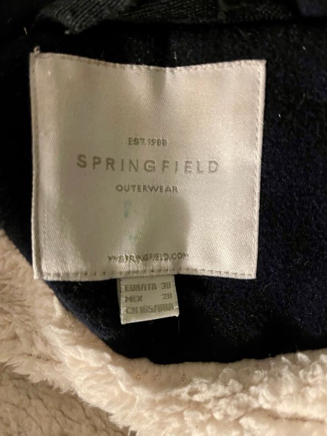 Trenca en paño azul marino