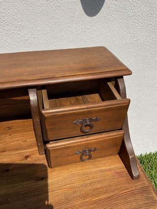 Escritorio colonial madera natural maciza