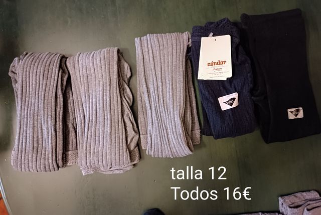 Leotardos talla 12, dos de ellos con etiqueta