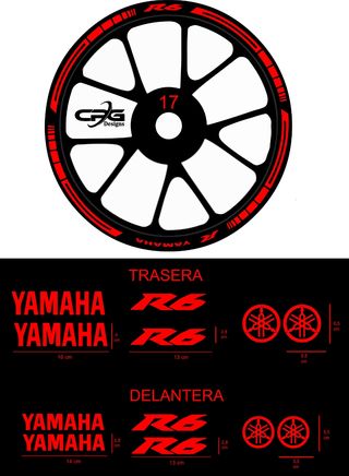Pegatinas llantas yamaha R6