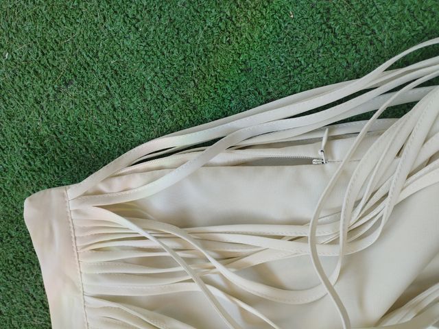 Faldita Zara Basic flecos