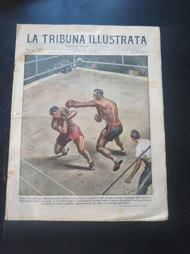 la tribuna illustrata con Primo Carnera
