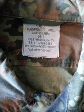 Chaqueta militar ejercito alemán talla L
