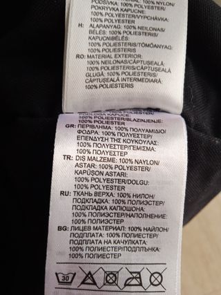 Parka negra ADIDAS talla S
