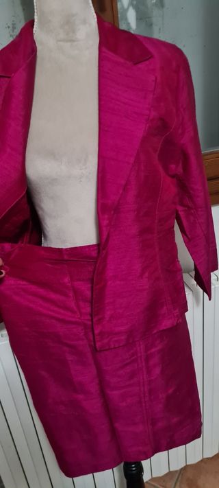 cometo rosa fuxia di seta nuovo tg 5xL