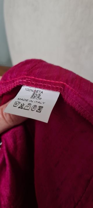 cometo rosa fuxia di seta nuovo tg 5xL