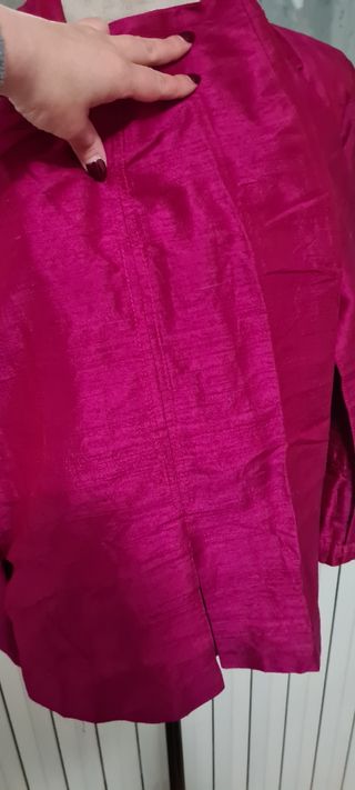 cometo rosa fuxia di seta nuovo tg 5xL