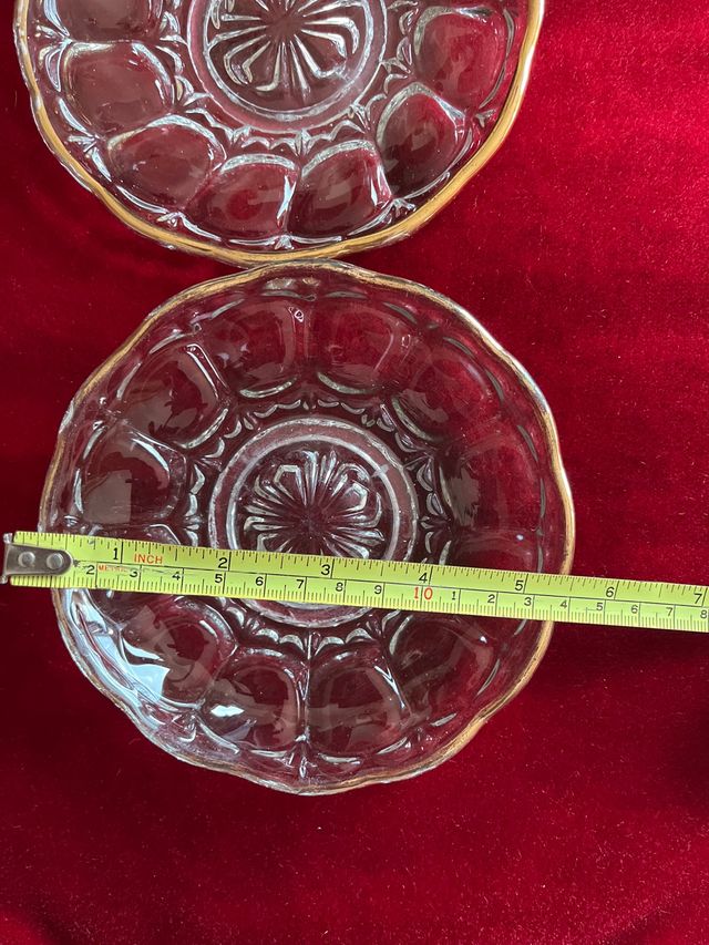 Platos de postre de cristal