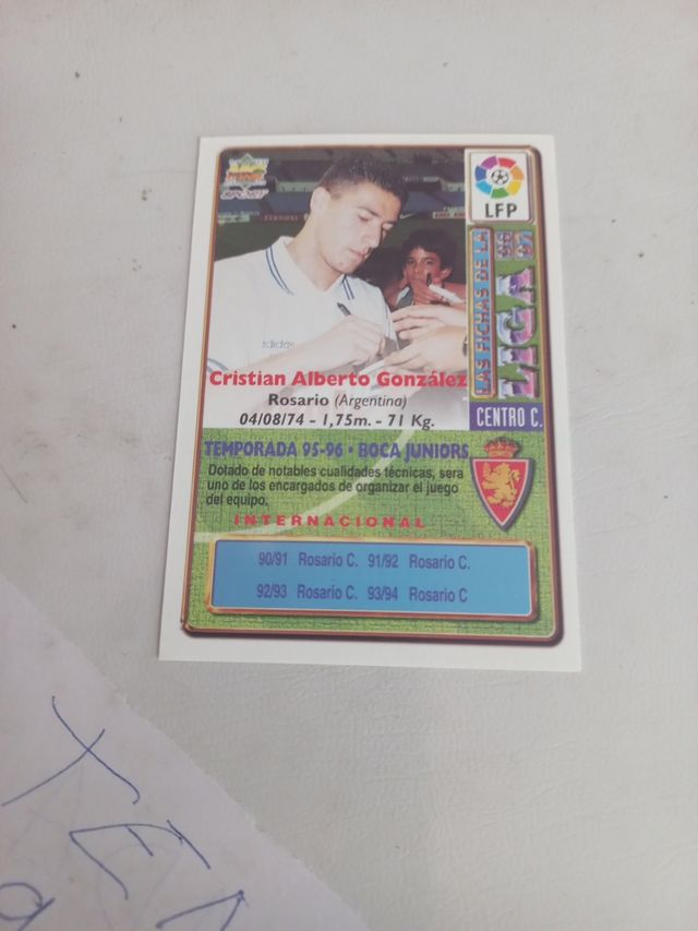 Cromo kili gonzalez temporada 96/97