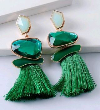 Pendientes de fiesta verdes