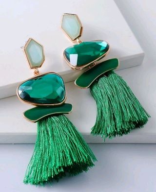 Pendientes de fiesta verdes