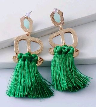 Pendientes de fiesta verdes