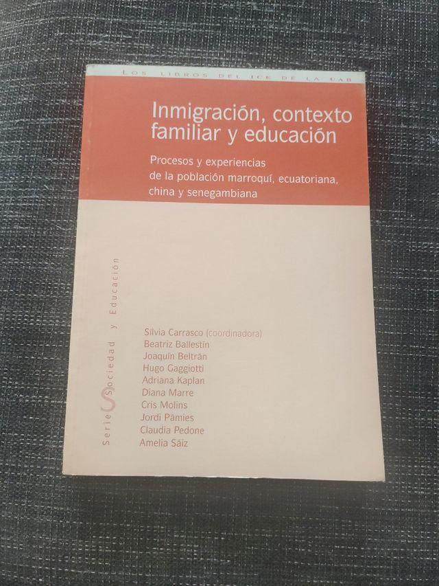 Libro Immigrazione, contesto familiare ed.