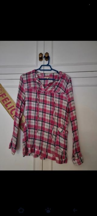 Camisa de cuadros rosa