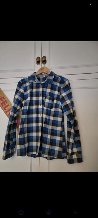 Camisa de cuadros azul