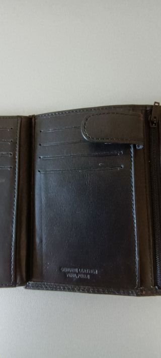 Portafoglio uomo 17 scomparti vera pelle nero IT