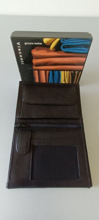 Portafoglio uomo 17 scomparti vera pelle nero IT