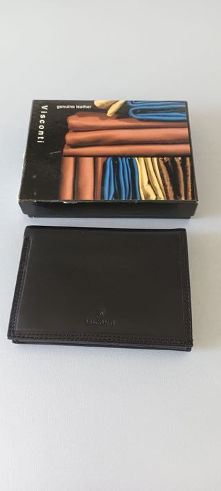 Portafoglio uomo 17 scomparti vera pelle nero IT