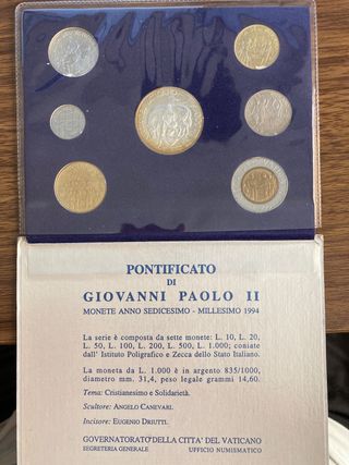 Set monedas vaticano Juan Pablo II