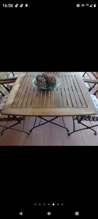 CONJUNTO MESA Y 4 SILLAS JARDÍN/ TERRAZA/ PATIO.