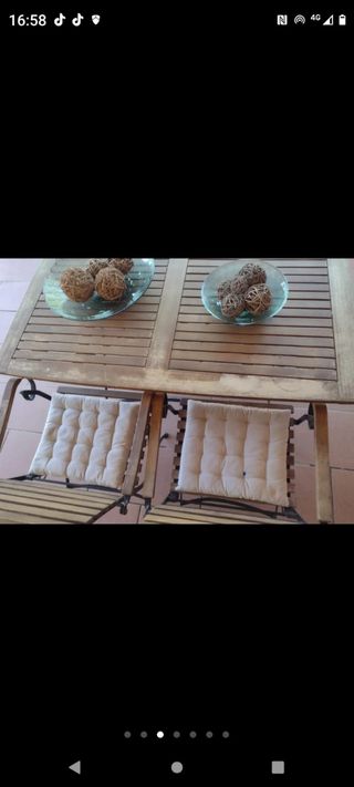 CONJUNTO MESA Y 4 SILLAS JARDÍN/ TERRAZA/ PATIO.