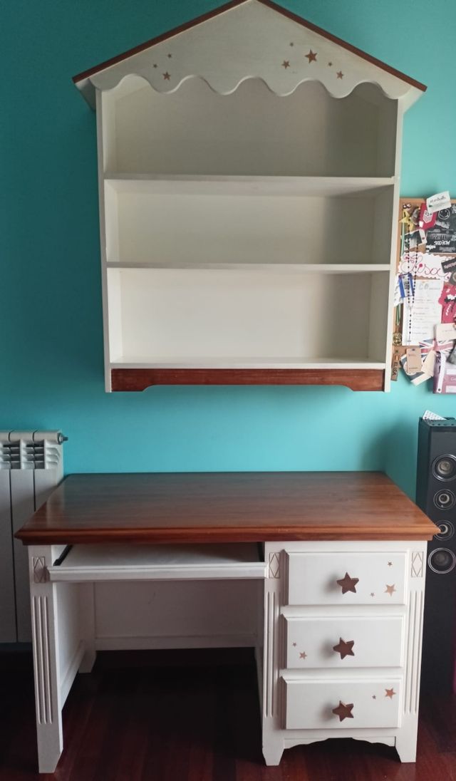 ESCRITORIO, ESTANTERÍA Y CABECERO