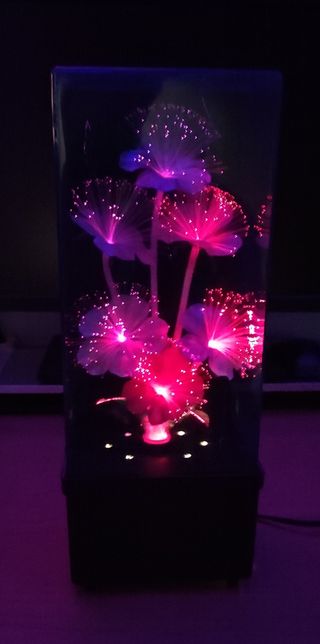 Lampada decorativa con fiori luminosi