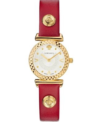 RELOJ VERSACE DORADO Y ROJO, NUEVO A ESTRENAR
