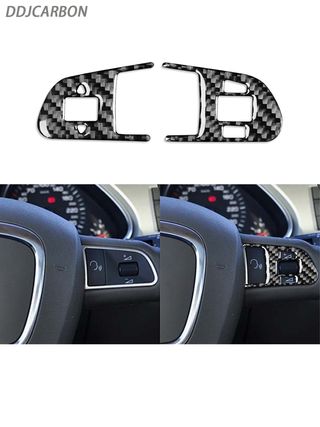 Pack 2 Pegatinas protectoras carbono Audi volante.