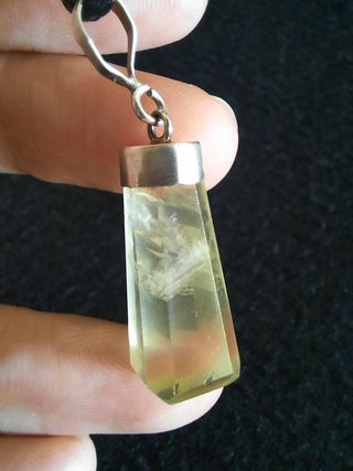Colgante de Cuarzo Citrino y Plata de Ley.